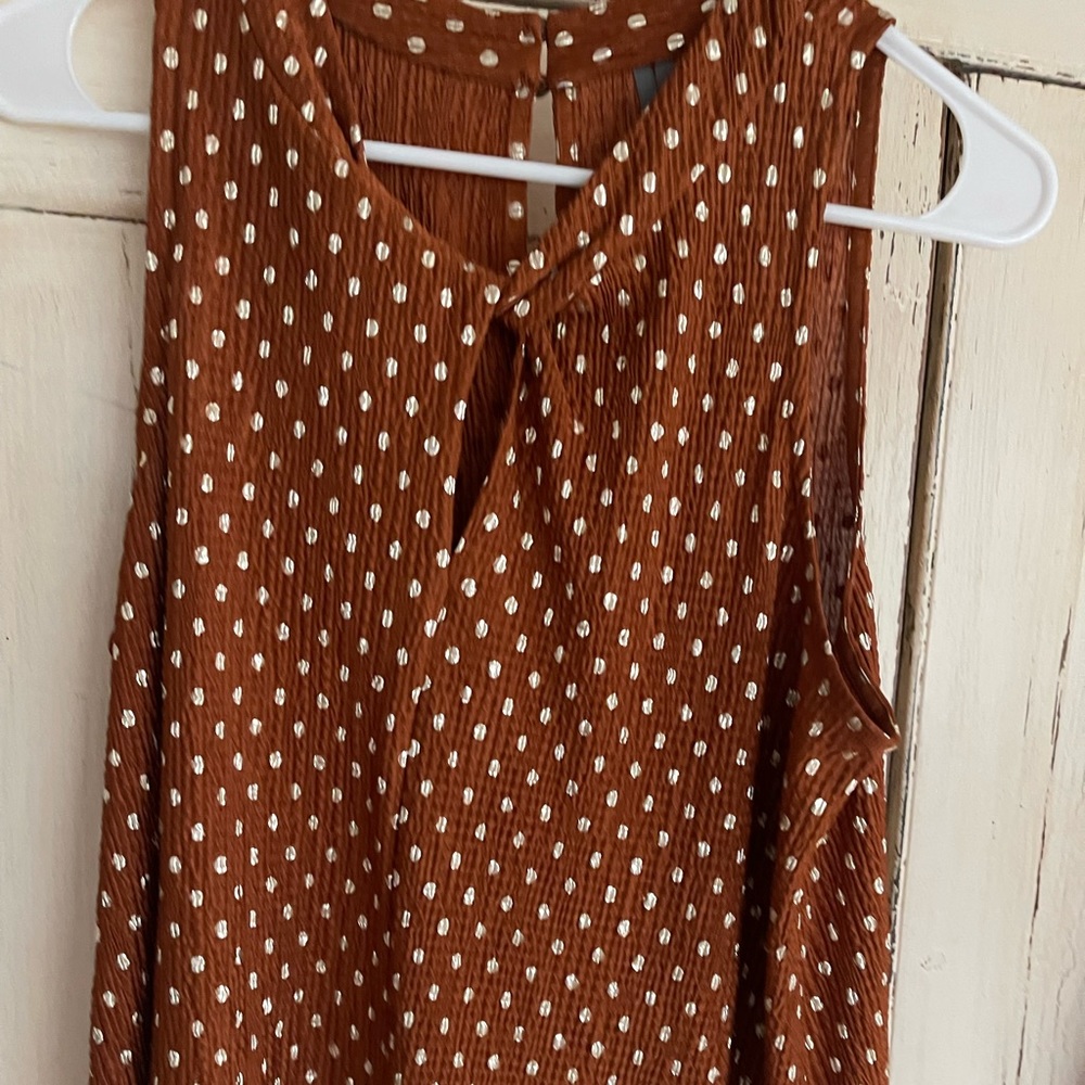 Anthropology sleeveless blouse size M